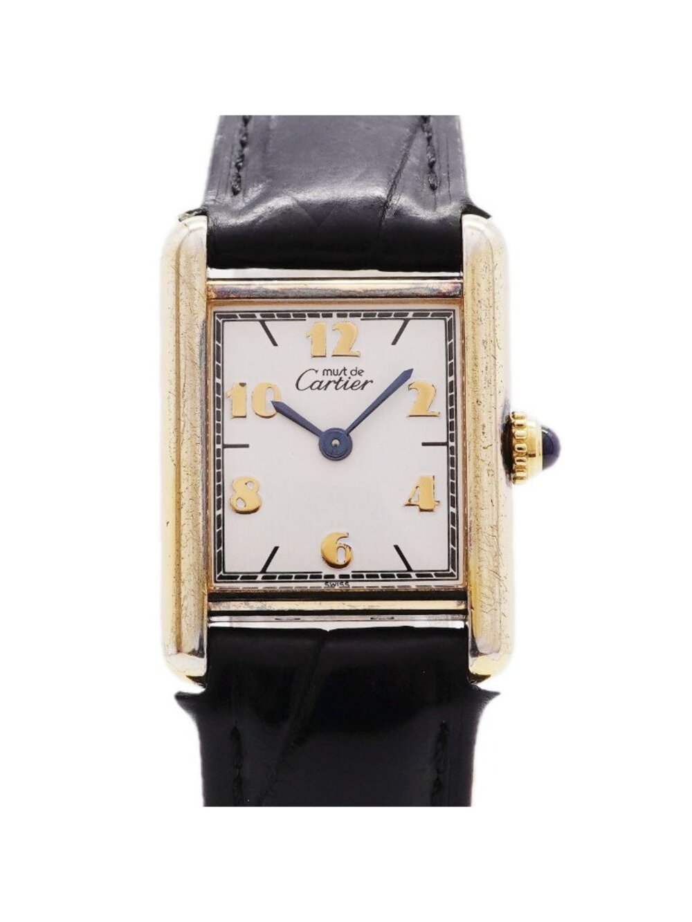 Cartier Must Tank SM Vermeil White Dial Watch